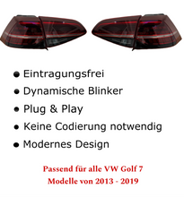 Load image into Gallery viewer, VW Golf 7 - LED Rückleuchten mit dynamischem Blinklicht