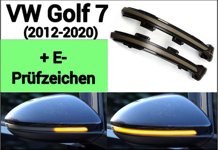 Dynamische LED Spiegelblinker/Laufblinker passend für VW Golf 7