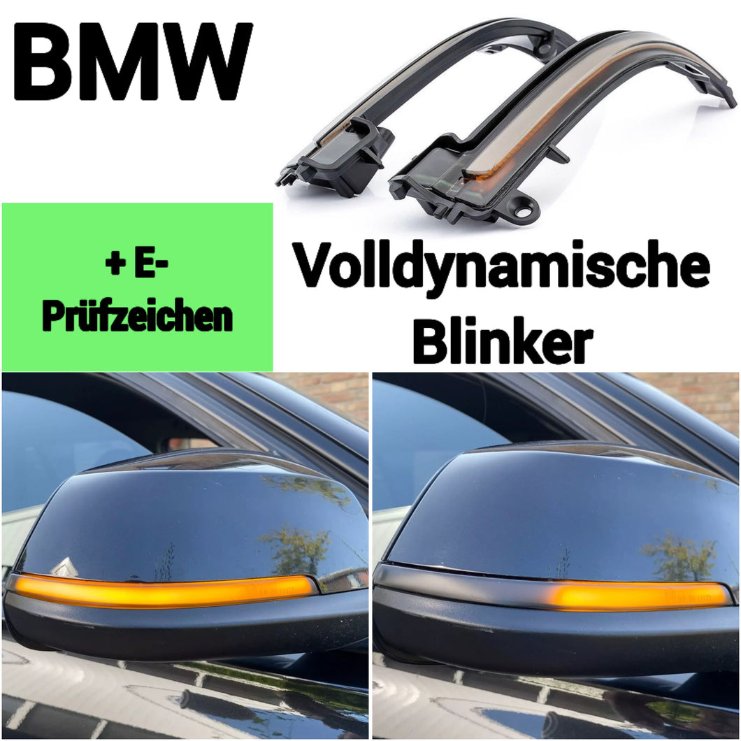 Dynamische LED Spiegelblinker/Laufblinker passend für BMW F20 F30 F31 F21 F22 F23 F32 F33 F34 X1 e84 1er 2er 3er 4er Serie