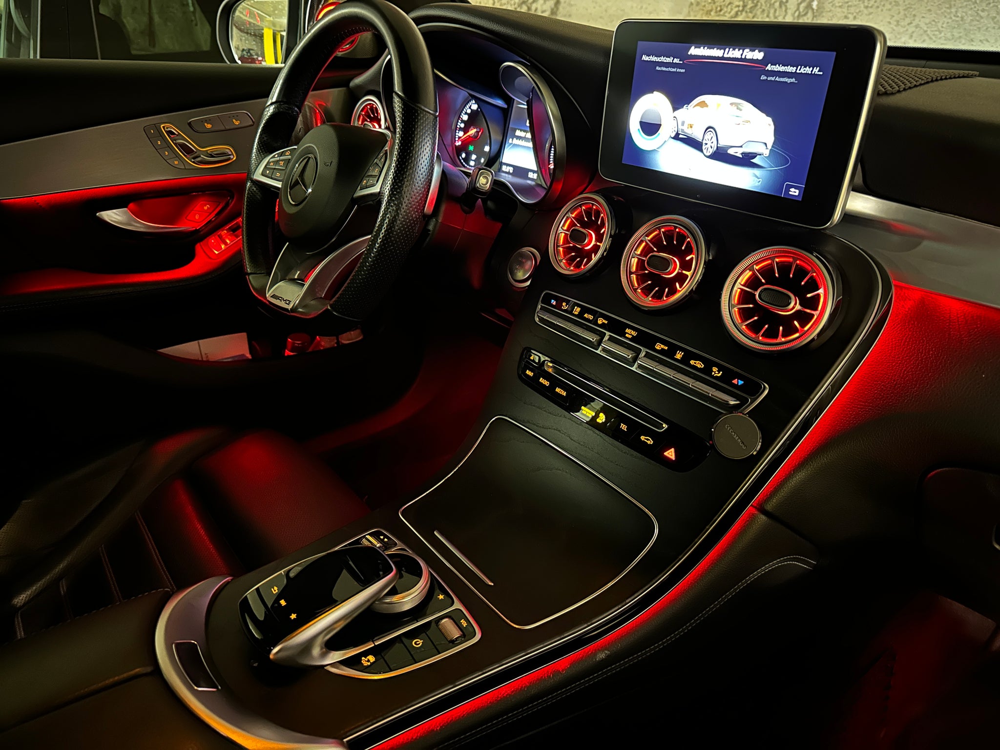 Ambientebeleuchtung für Mercedes C-Klasse W205 mit 64 Farben inkl. Einbau  (Nachrüstung) – Ambientprinz